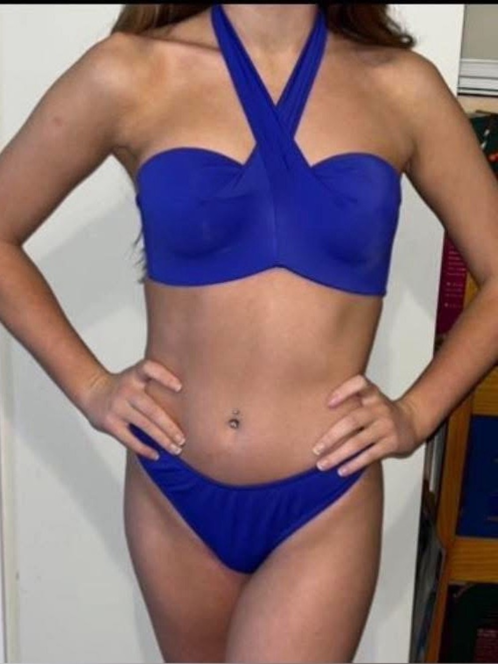 Venus purple halter swimsuit